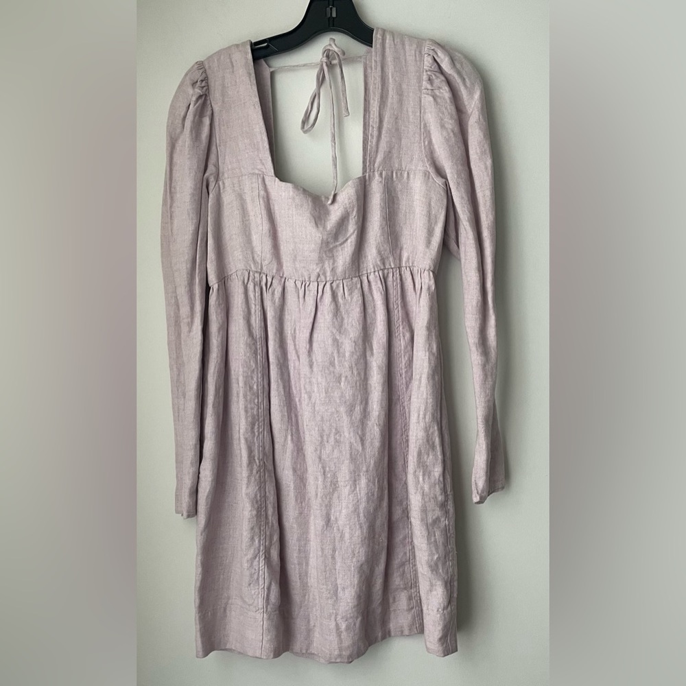 Ganni Lilac Hemp Dress Size 38